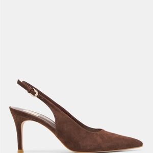 Dolce Vita Elasi Brown Suede Slingback Heels